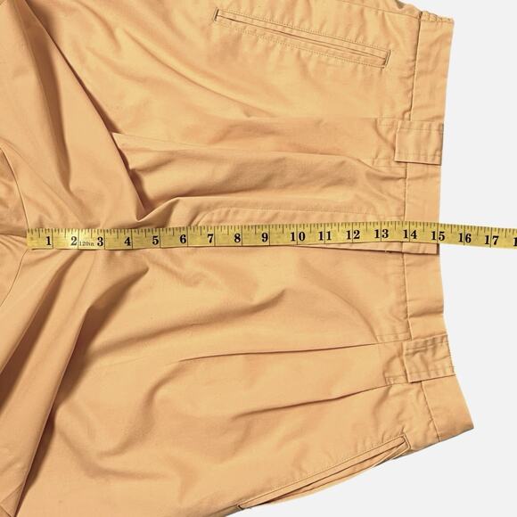 Izod Club Shorts Womens 16 Pleated High Waist 7” Inseam Peach Golf Casual Vtg - Picture 7 of 7